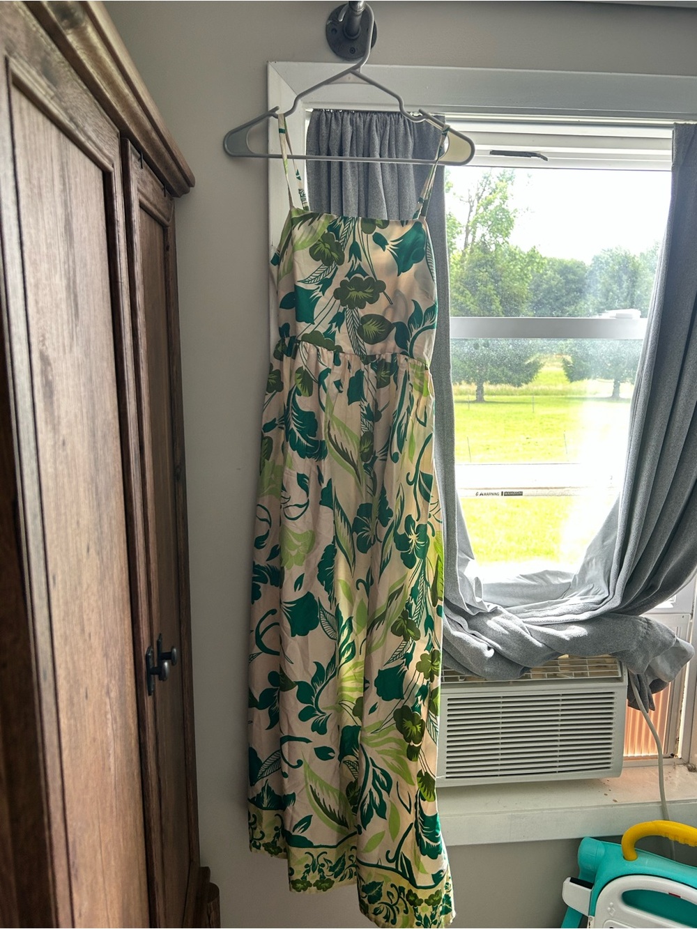 Green Floral Maxi Sundress